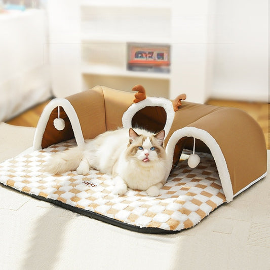 Cat bed for autumn and winter, cat hide-and-seek tunnel, cat house