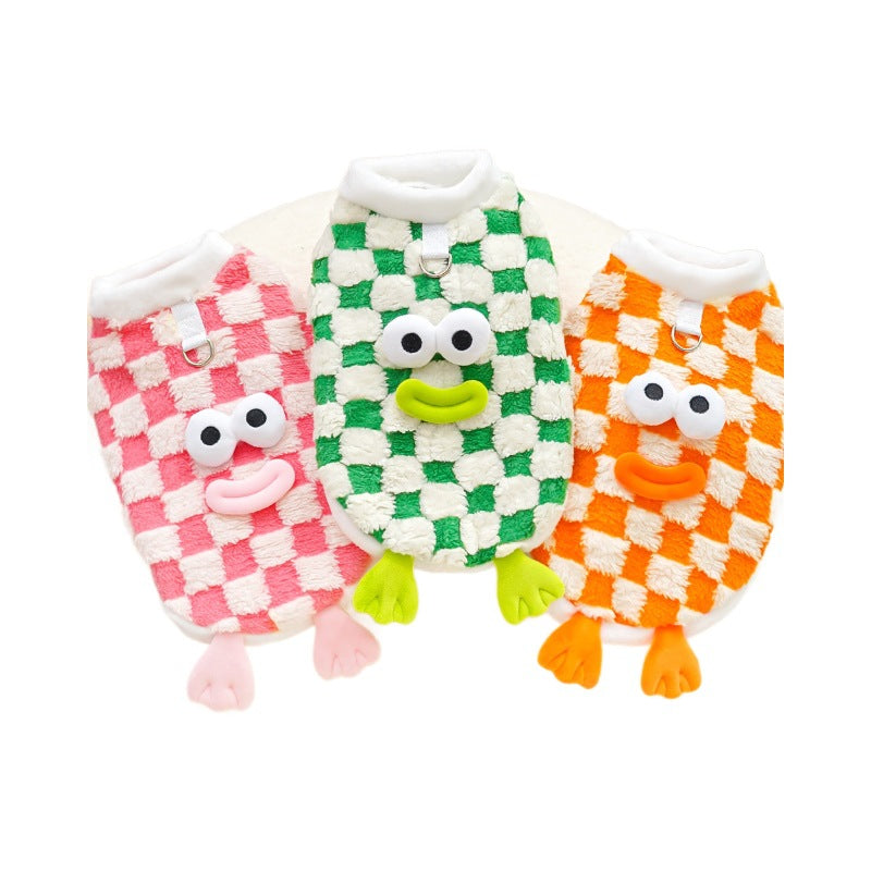 Pet dog cat autumn and winter clothes funny cute cartoon