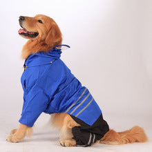 Medium and large dog four-legged outdoor waterproof raincoat pet supplies wholesale