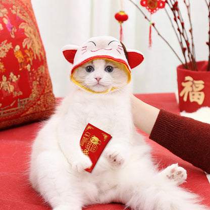 New Year pet hat and head set cute dress into dog and cat accessories