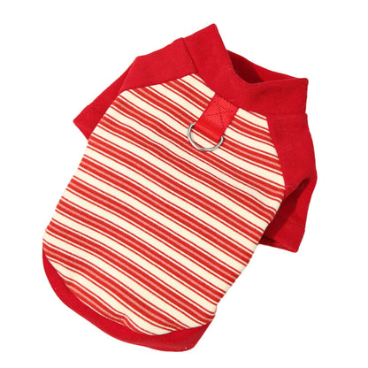 Pet clothing striped base shirt for dogs and cats