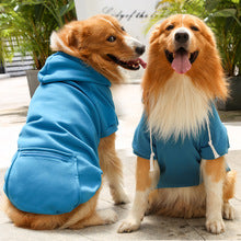 Autumn and winter fleece zipper pocket hoodie large small dog dog cat clothes pet supplies