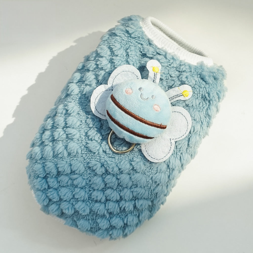 Flannel warm dog and cat vest pet supplies