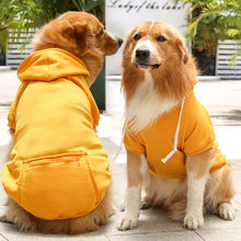 Autumn and winter fleece zipper pocket hoodie large small dog dog cat clothes pet supplies