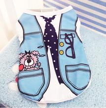 Spring and summer tank tops Dog and cat clothes suspenders Mesh clothing Pet clothes