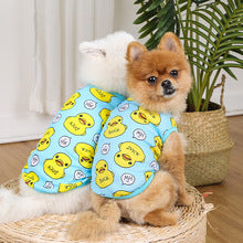 Spring and summer dog pet cat clothing big yellow duck vest mesh manufacturers sell pet supplies