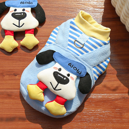 Pet clothing winter and autumn dog coat with fleece vest