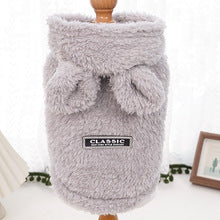 Pet clothing autumn and winter new rabbit ear soft cotton wool hoodie dog clothing supplies