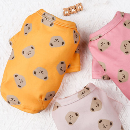 Dog and cat clothes Autumn and winter base coat wrapped edge multi-colored double-sided fleece pet clothes Small medium-sized dog supplies