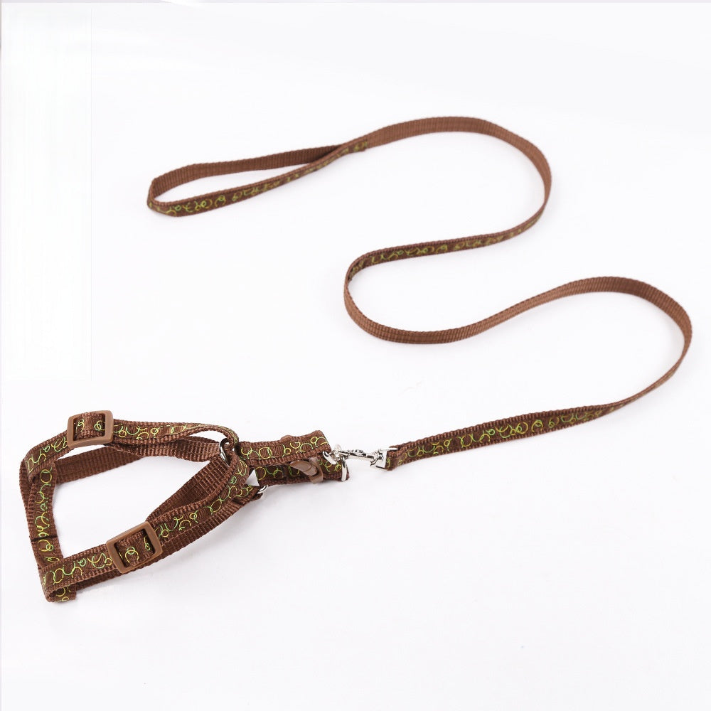 Nylon outdoor explosion-proof impact leash walking dog chain cat traction chest strap supplies manufacturers wholesale