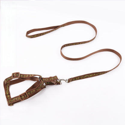 Nylon outdoor explosion-proof impact leash walking dog chain cat traction chest strap supplies manufacturers wholesale