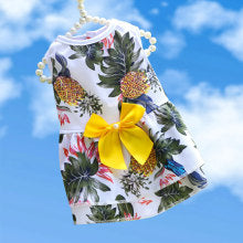 Spring summer fall pet dog and cat vest Pineapple skirt Hawaiian style