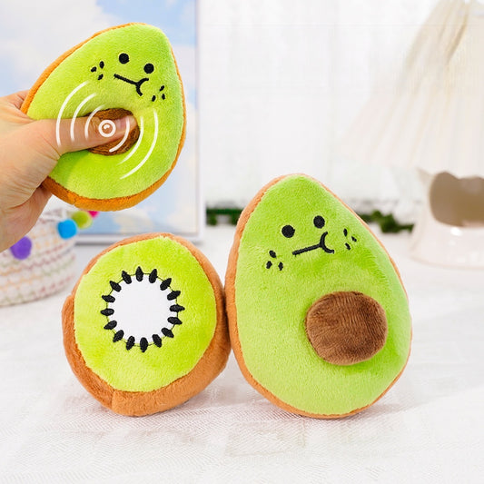 Plush avocado sound toy grinding teeth boredom dog cat manufacturers wholesale