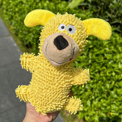New dog toy - cute cartoon-shaped plush toy with sound effect and easy to chew