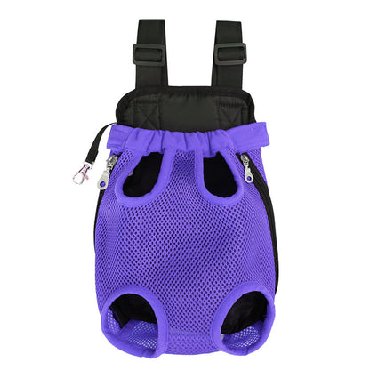 Outdoor breathable mesh backpack for puppies and kittens. Small and medium-sized pet supplies.