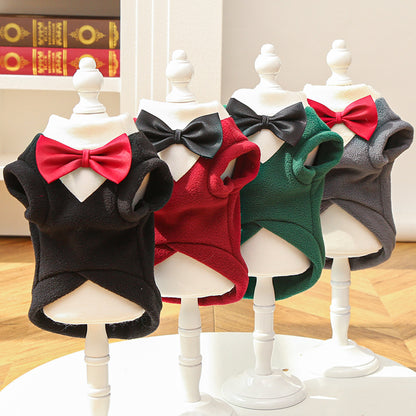 Pet clothing - dog clothes, bow tie, jacket - new style for autumn and winter, providing good warmth.