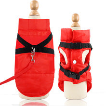 Small big dog waterproof explosion-proof flush dog vest padded chest strap leash cat supplies clothing Autumn and winter