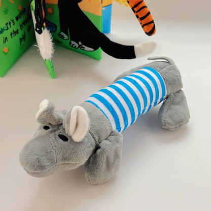 Pet dog cat plush cartoon embroidery bite resistant decompression duck cute sound toy supplies