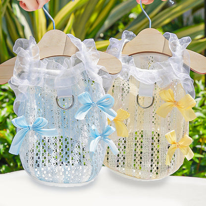 Pet Fairy Dress - Embossed Lace Blouse - Spring/Summer Style Dog and Cat Clothes