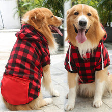 Autumn and winter fleece zipper pocket hoodie large small dog dog cat clothes pet supplies