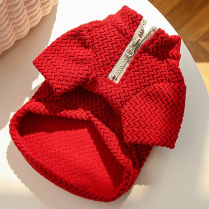 Doggy coat made of woolen flannel for autumn and winter