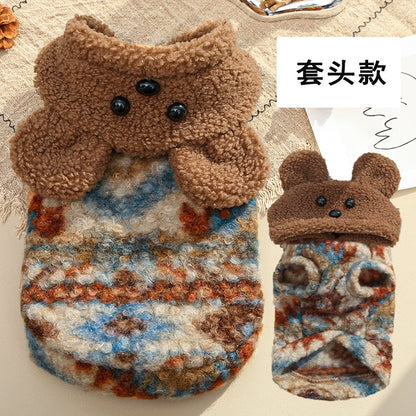 New fall and winter fleece Feliz Island style pet clothing
