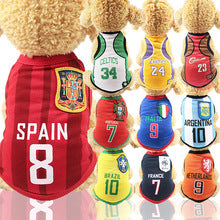 Pet small, medium dog spring summer net vest World Cup basketball clothes Cat supplies