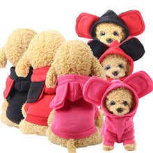 Autumn and winter fleece hoodie pocket two-legged sports wind pet dog cat clothes wholesale outdoor manufacturers