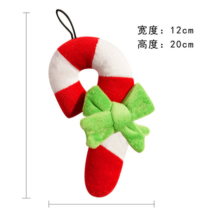 Christmas plush sound bite resistant teeth relief dog and cat toys