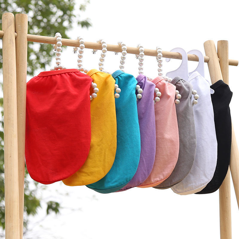 Small medium large dog  spring summer autumn new pet clothes vest supplies two feet clothes