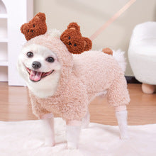 Pet supplies Small medium-sized dog dog clothes cat clothing autumn and winter four-legged cotton-padded cartoon change suit