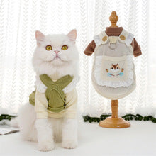 Spring and summer pet dog cat go out cartoon vest clothes skirt D buckle leash chest strap supplies