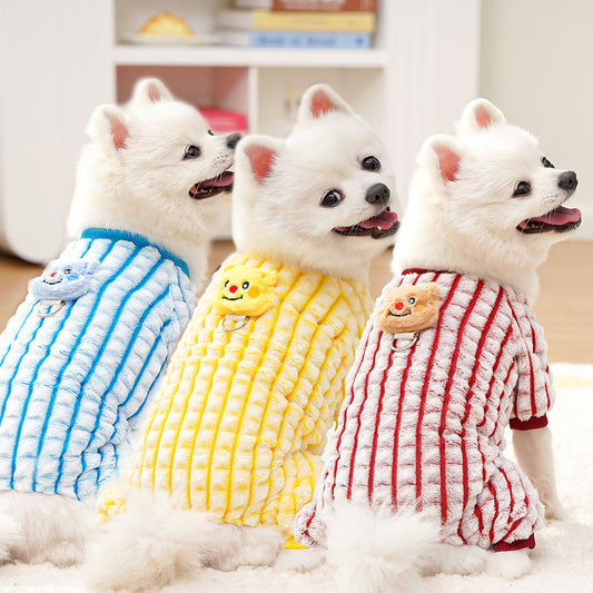 Four-legged Clothing Homewear: Warm and Fun Cartoon Dog and Cat Clothes