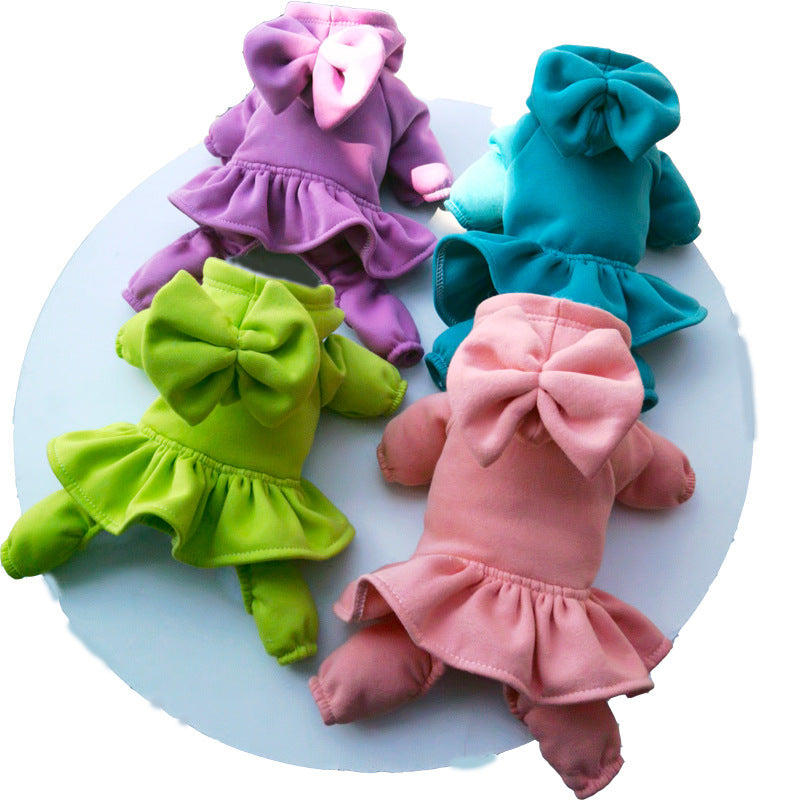 Pet dog cat clothes Autumn and winter four-leg dress sports supplies