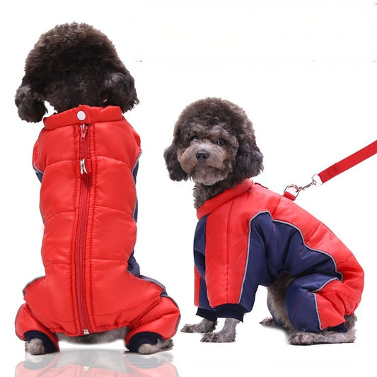 Bear thickened four-legged puppy cat clothes Pet supplies clothing