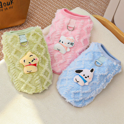 Winter padded warm clothes for kittens and puppies; cat and dog supplies