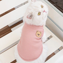 Pet clothing Waffle bear summer vest Teddy small and medium-sized dog cat dog clothing manufacturers wholesale