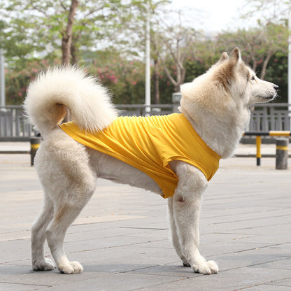 Small medium large dog  spring summer autumn new pet clothes vest supplies two feet clothes