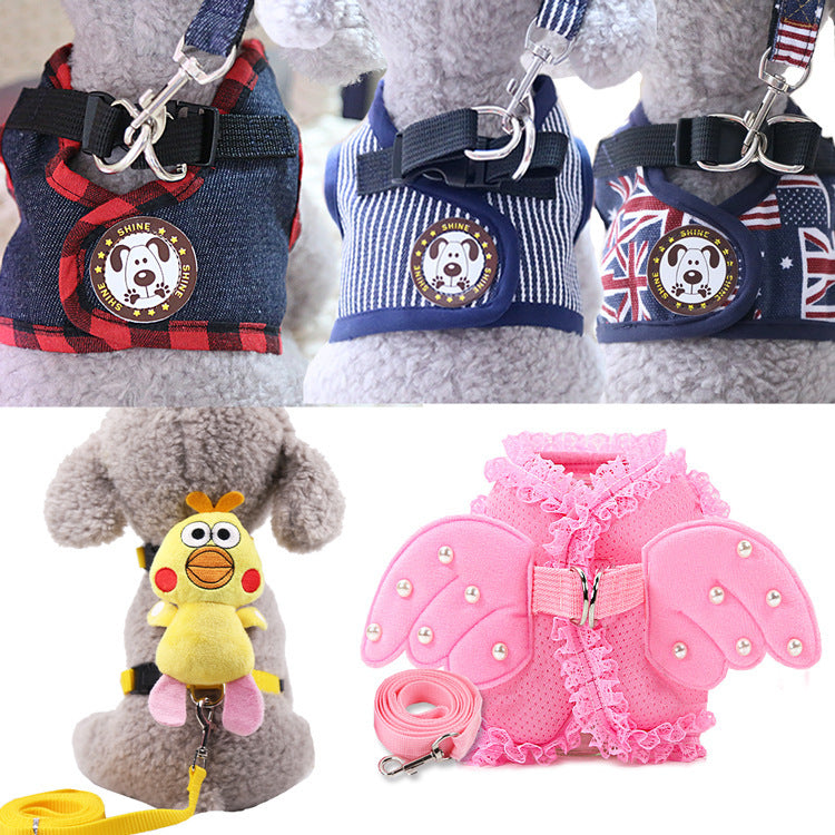 Dog leash Cowboy outdoor chest strap pet dog leash spring and summer supplies