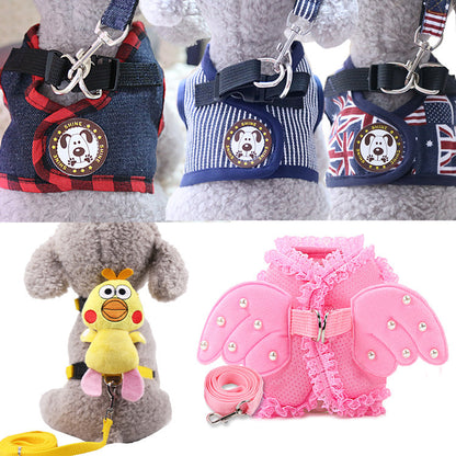 Dog leash Cowboy outdoor chest strap pet dog leash spring and summer supplies