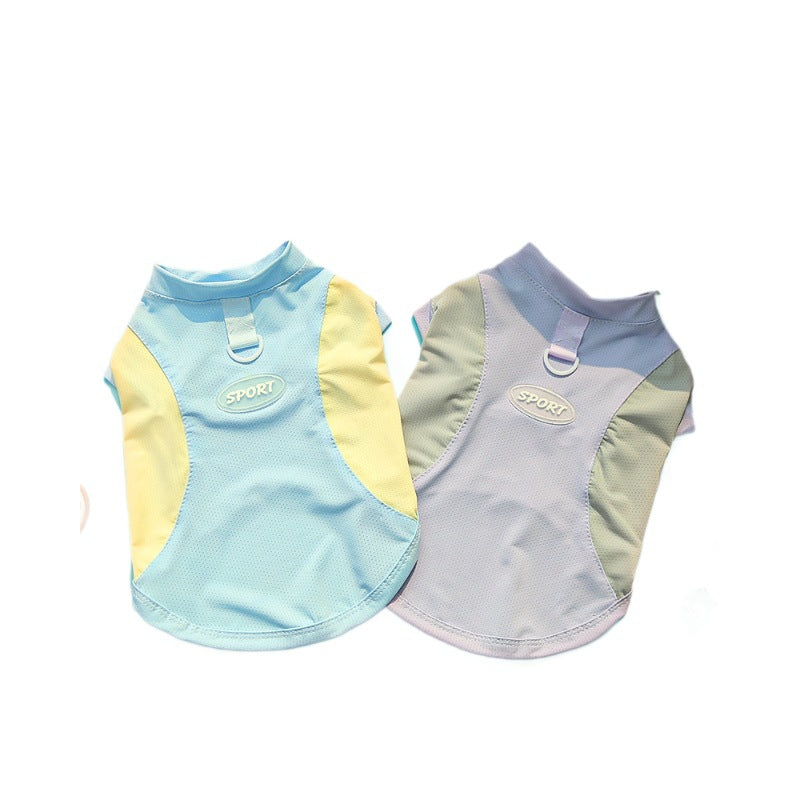Spring and summer dog clothes Dog clothes Cat clothes Ice silk vest Small medium sized dog sun protection pet clothes