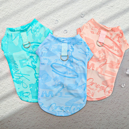 Ice silk cool clothes, vest, waistcoat, and dog clothes