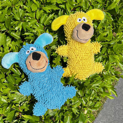 New dog toy - cute cartoon-shaped plush toy with sound effect and easy to chew
