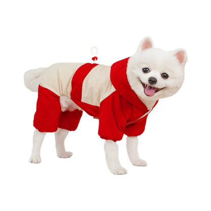 Autumn and winter warm four-legged pet clothing cotton-padded waterproof ski