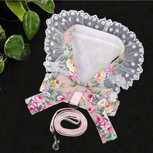 Korean version of Japanese sweet dog cat pet supplies clothes leash bow chest strap dog walker