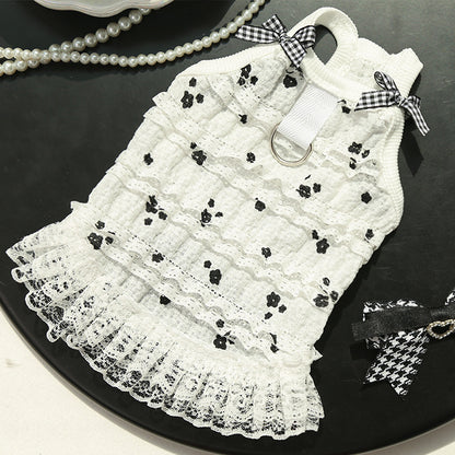 Spring and summer breathable cake lace vests, dog clothes and cat clothes