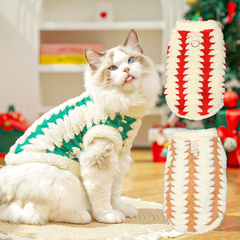 Pet clothes - New winter and autumn style plush dog clothes for Christmas
