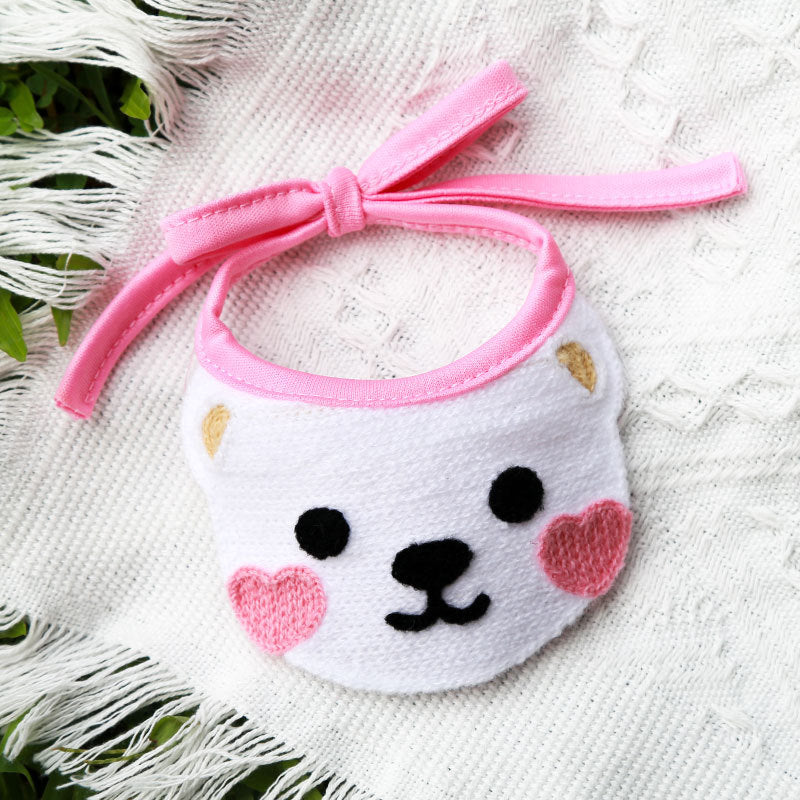 Small medium-sized dog dog cat tie saliva towel pet supplies clothing decoration supplies cute