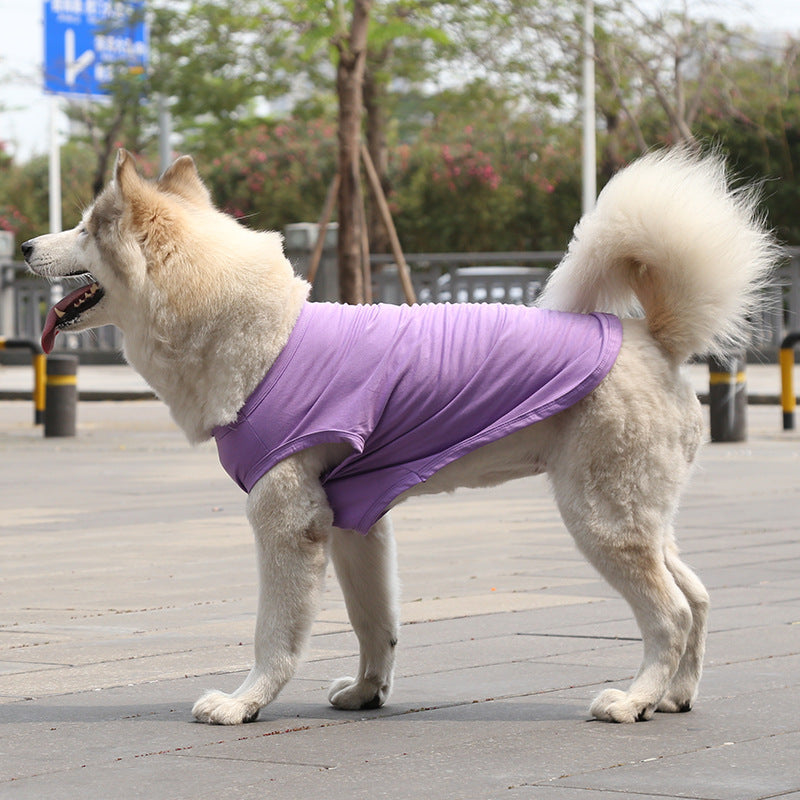 Small medium large dog  spring summer autumn new pet clothes vest supplies two feet clothes