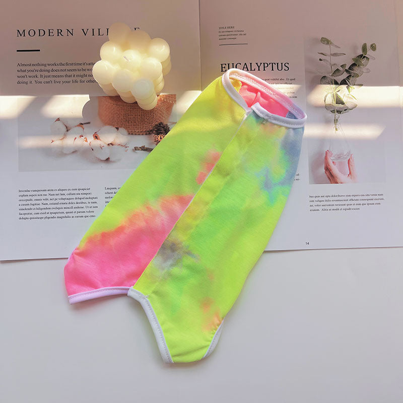 Four-season pure color striped cat spayed dress